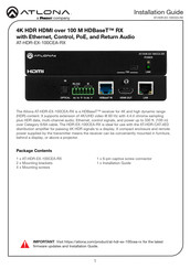 Panduit Atlona AT-HDR-EX-100CEA-RX Installation Manual
