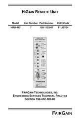 PairGain 150-1103-07 Manual