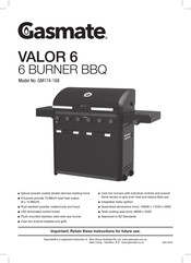 Gasmate VALOR 6 Instruction Manual