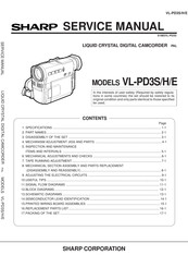 Sharp VL-PD3E Service Manual