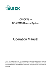 Quick QUICK7610 Operation Manual