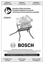 Bosch GTA570 Operating/Safety Instructions Manual