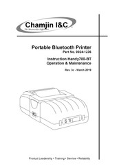 Chamiin I&C Handy700-BT Operation & Maintenance Instructions Manual