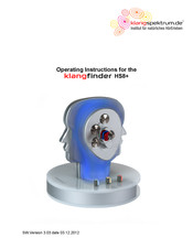 Klang Klangfinder HS8+ Operating Instructions Manual