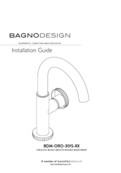 Sanipex BAGNO DESIGN OROLOGY BDM-ORO-301S Series Installation Manual