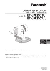 Panasonic ET-JPF200WU Operating Instructions Manual