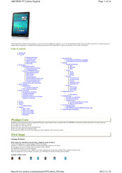 Archos 97 Carbon Instruction Manual