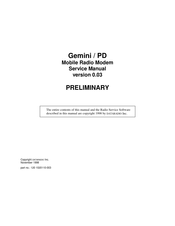 Dataradio Gemini PD Service Manual