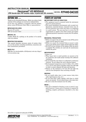 M-system Devicenet R7F4HD-DAC32D Instruction Manual