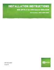 Invenco NCR OPTIC 5 Installation Instructions Manual