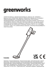 GreenWorks VUG403 Operator's Manual