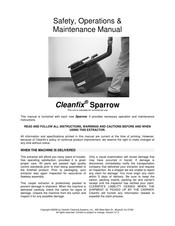 Cleanfix Sparrow Safety, Operation & Maintenance Manual