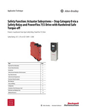 Rockwell Automation Allen-Bradley Guardmaster Dual-Input Safety Relay Application Technique