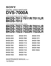 Sony DVS-7000A Maintenance Manual