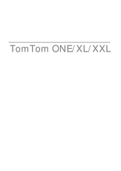 TomTom ONE/XL/XXL Manual