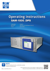 CGS SAM-1000 DPS Operating Instructions Manual