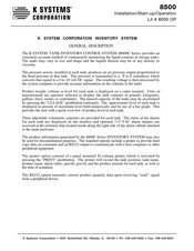 K-Systems 8500 Installation, Start-Up, Operation