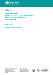 Sonardyne 8221 HPT User Manual