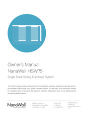 NanaWall HSW75 Owner's Manual