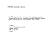 Denso DWWB005 Installation Manual