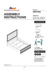 Furniture of America CM7518Q Assembly Instructions Manual