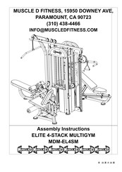 MUSCLE D ELITE 4-STACK MULTIGYM Assembly Instructions Manual