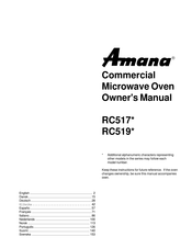 Amana RC517 Owner's Manual