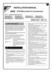 Daikin VRV FXMQ40ARV16 Installation Manual