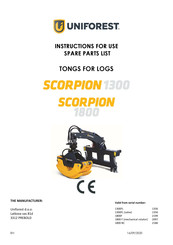 Uniforest SCORPION 1800 Instructions For Use Manual