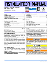 Johnson Controls York AHR Series Installation Manual