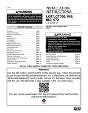 Lennox LGT036 Installation Instructions Manual