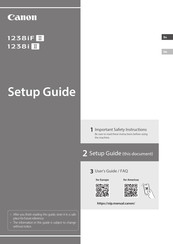 Canon 1238i II Setup Manual
