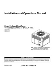 Trane 4WCY4036B3 Installation And Operation Manual