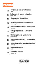 Franke FDF H70 7457XSL Instructions For Use And Installation