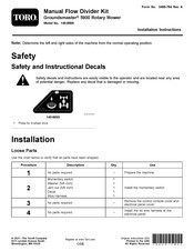 Toro 140-5800 Installation Instructions Manual