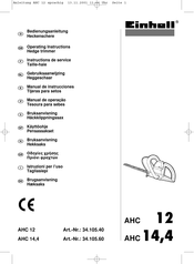 EINHELL AHC 14,4 Operating Instructions Manual