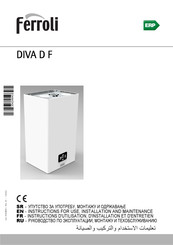 Ferroli DIVA D F24 Instructions For Use, Installation And Maintenance