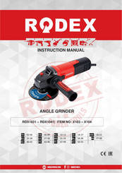 RODEX X104 Instruction Manual