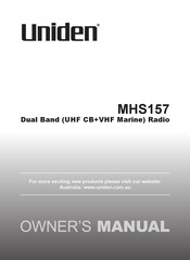 Uniden MHS157UV Owner's Manual