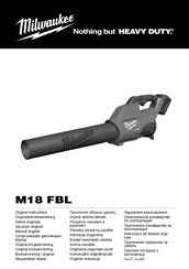 Milwaukee M18 FBL-0 Original Instructions Manual