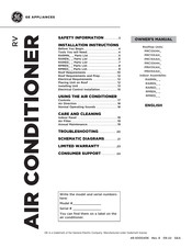 GE PRH13XAH Series Owner's Manual
