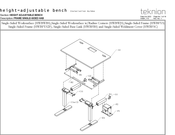 Teknion height-adjustable bench Installation Manuals