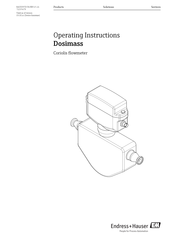 Endress+Hauser dosimass Operating Instructions Manual