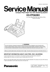 Panasonic KX-FP362BX Service Manual