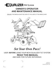 Equalizer TILT SYSTEM Owner's Operator And Maintenance Manual