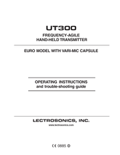 Lectrosonics UT300 Operating Instructions Manual