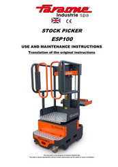 Faraone E5P100 Use And Maintenance Instructions