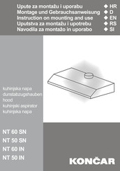 Koncar NT 60 SN Instruction On Mounting And Use Manual