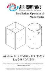 Air Row Fans F-22 Installation Operation & Maintenance