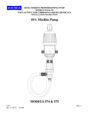 DEMA 575CL Installation Instructions Manual